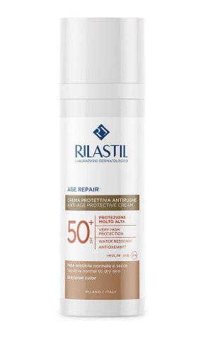 RILASTIL SUN SYSTEM SPF50+ AGE REPAIR COLOR PROTEZIONE SOLARE VISO ANTI INVECCHIAMENTO 50ML